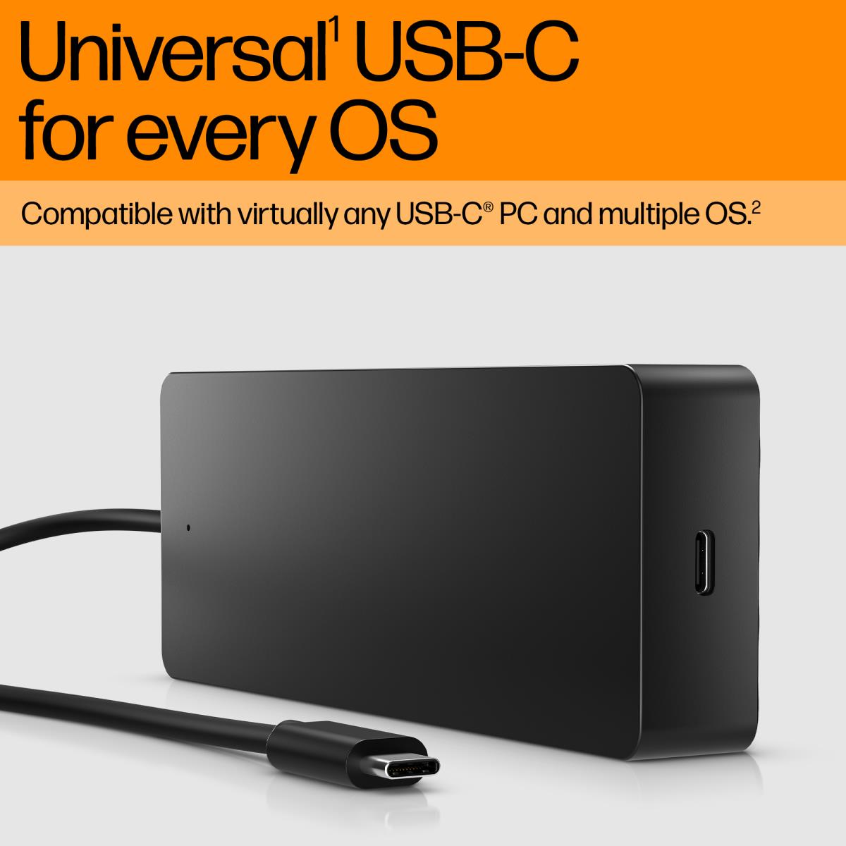 HP Universal Laptop Charger w/ USB-C Hub Combo
