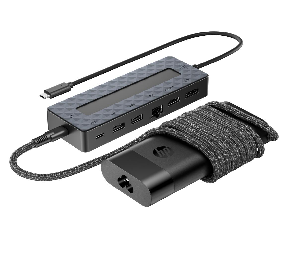 HP Universal Laptop Charger w/ USB-C Hub Combo