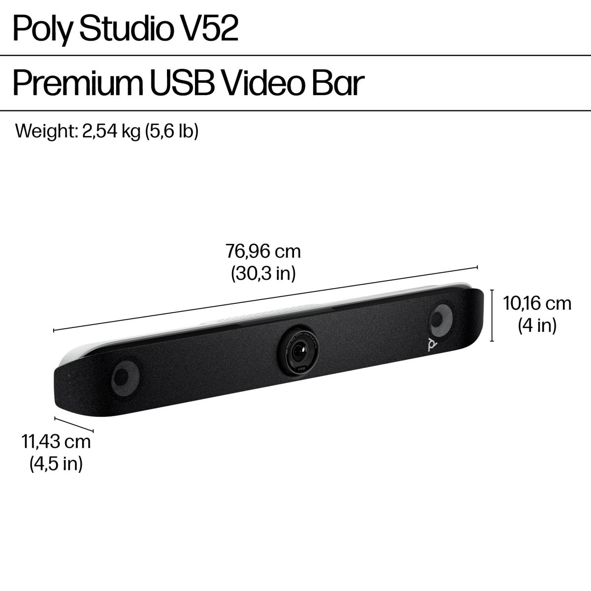 HP Poly Studio V52 USB Video Bar - UK