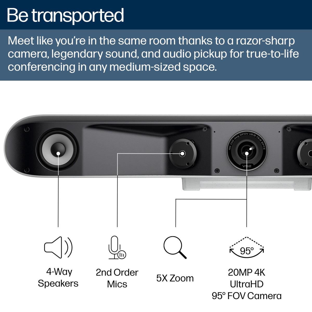 HP Poly Studio V52 USB Video Bar - UK