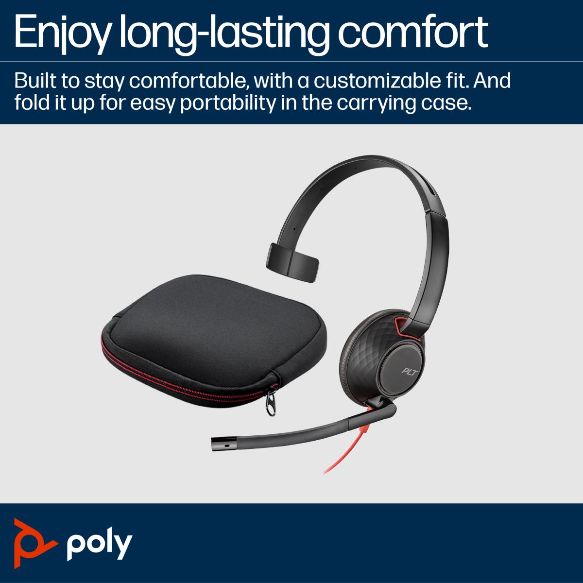 HP Headset Blackwire 5210 - Monaural  - USB-c / 3.5mm
