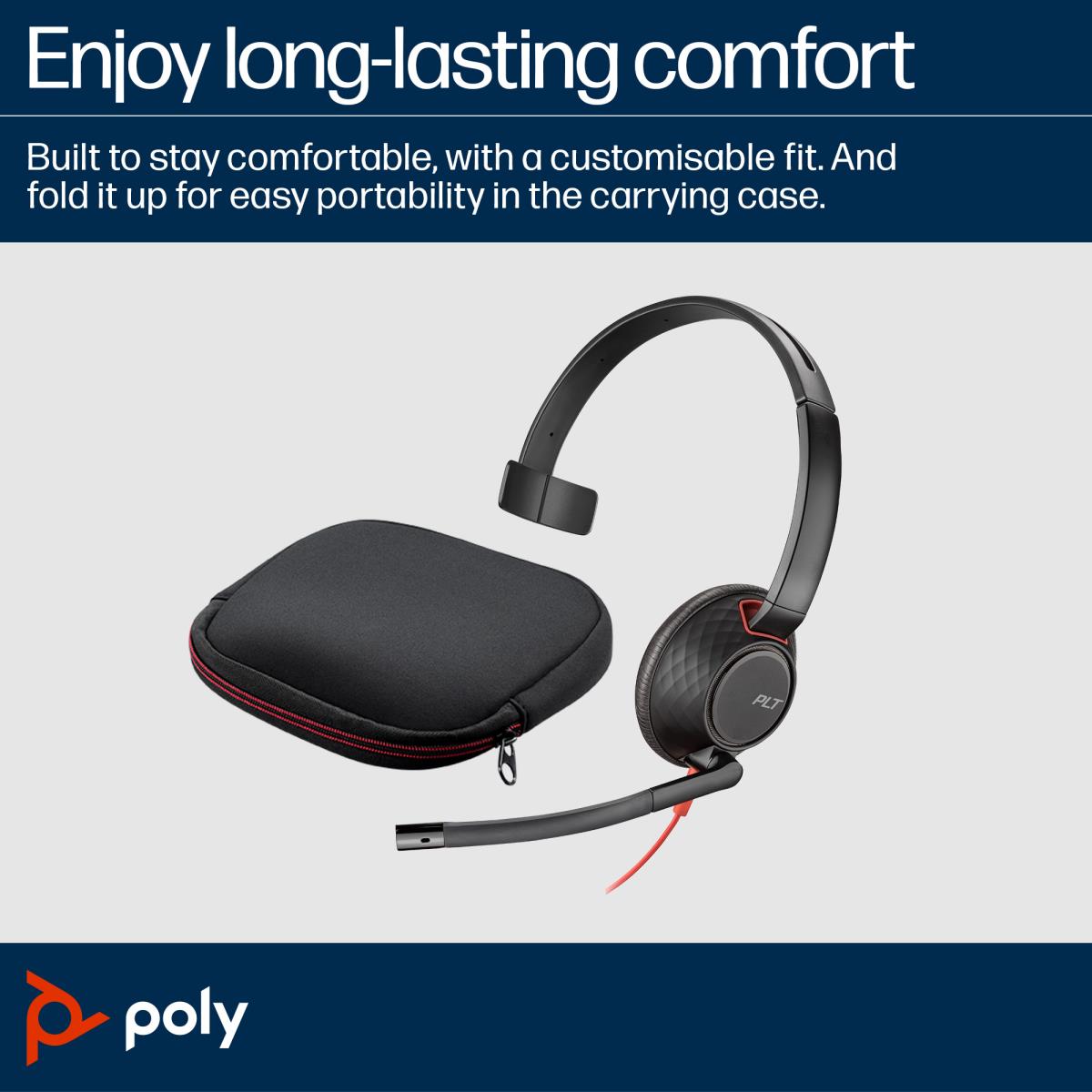 HP Headset Blackwire 5210 - Monaural  - USB-c / 3.5mm