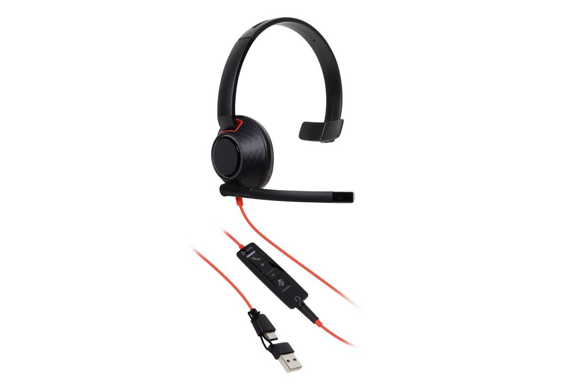 HP Headset Blackwire 5210 - Monaural  - USB-c / 3.5mm
