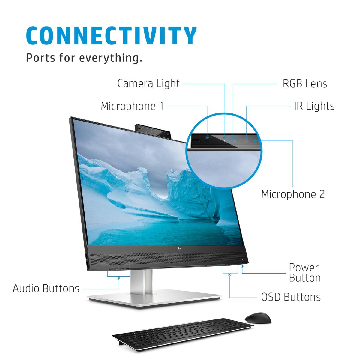 HP Conferencing Monitor - E24mv G4 - 24in - 1920x1080 (FHD) - IPS