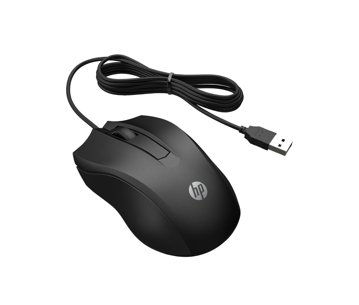 HP Wired Mouse 105 - USB - Optical - Black