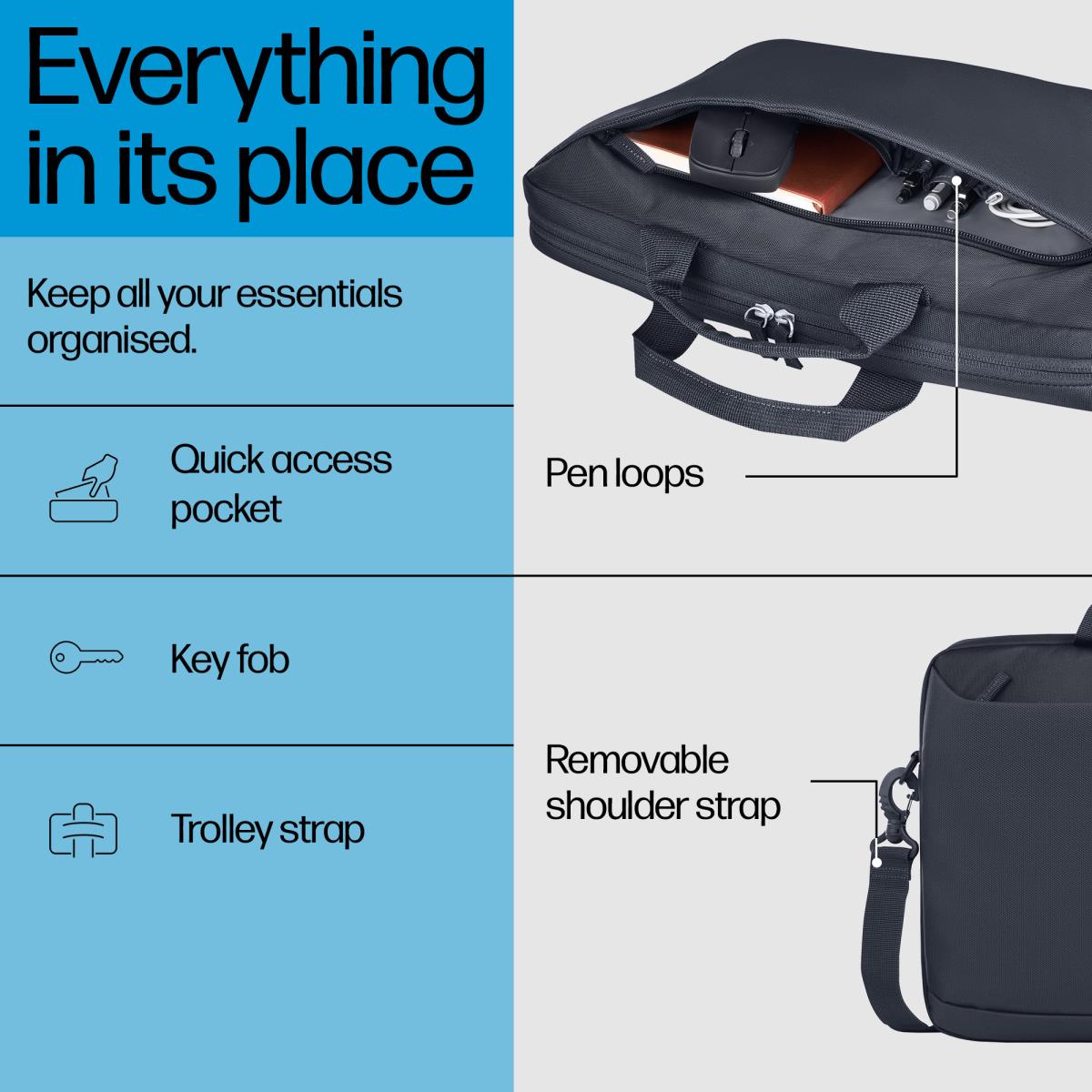 HP Everyday - 16in Notebook Briefcase - Grey