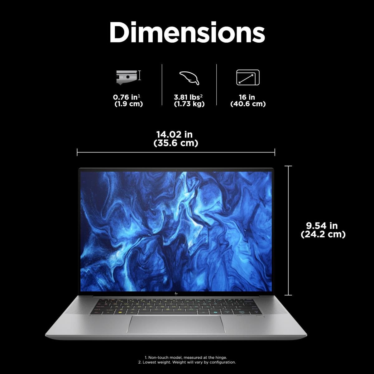 HP ZBook Studio G11 - 16in - Core Ultra 9 185H - 64GB RAM - 1TB SSD - Win11 Pro - Qwerty UK