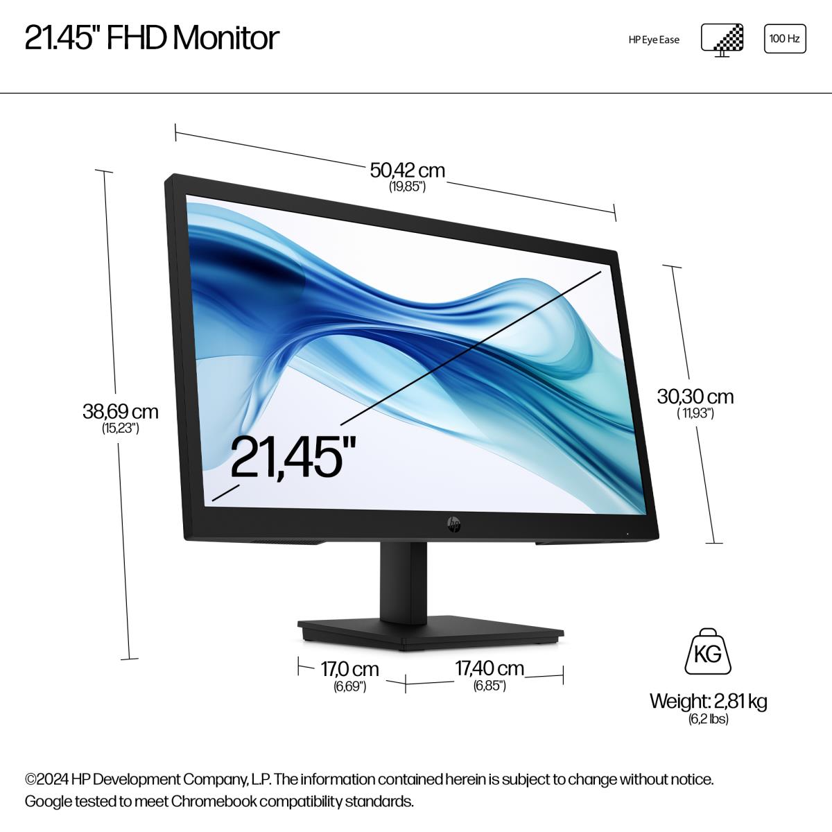 HP Desktop Monitor - Series 3 Pro 322pv - 22in - 1920x1080 (FHD)