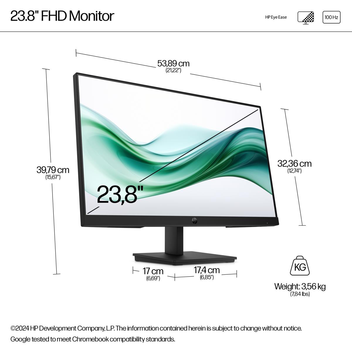 HP Desktop Monitor - Series 3 Pro 324pv - 24in - 1920x1080 (FHD)