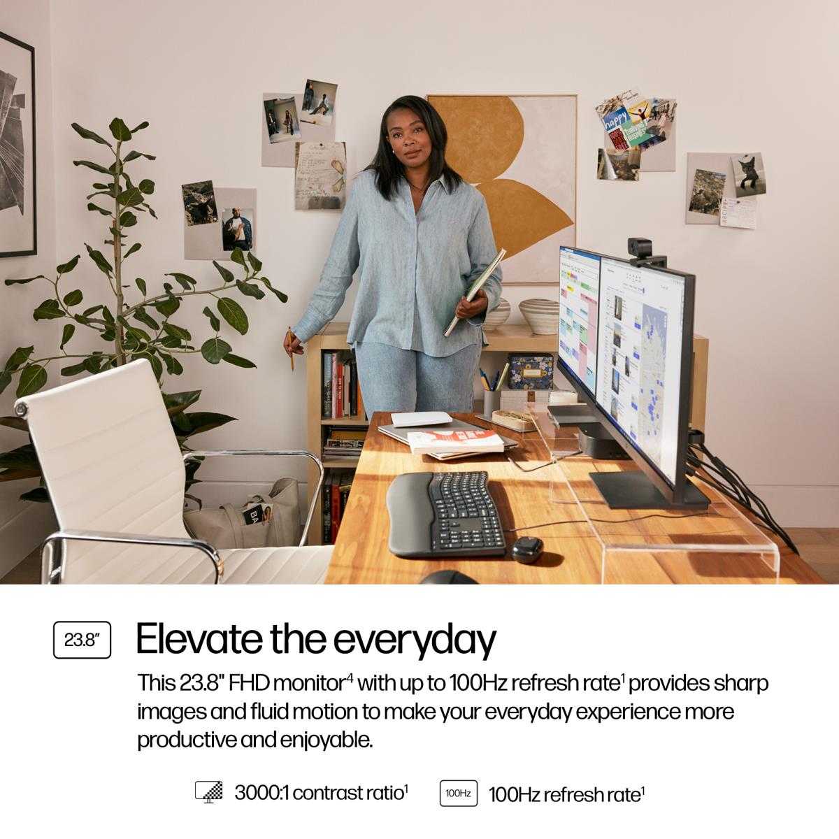 HP Desktop Monitor - Series 3 Pro 324pv - 24in - 1920x1080 (FHD)