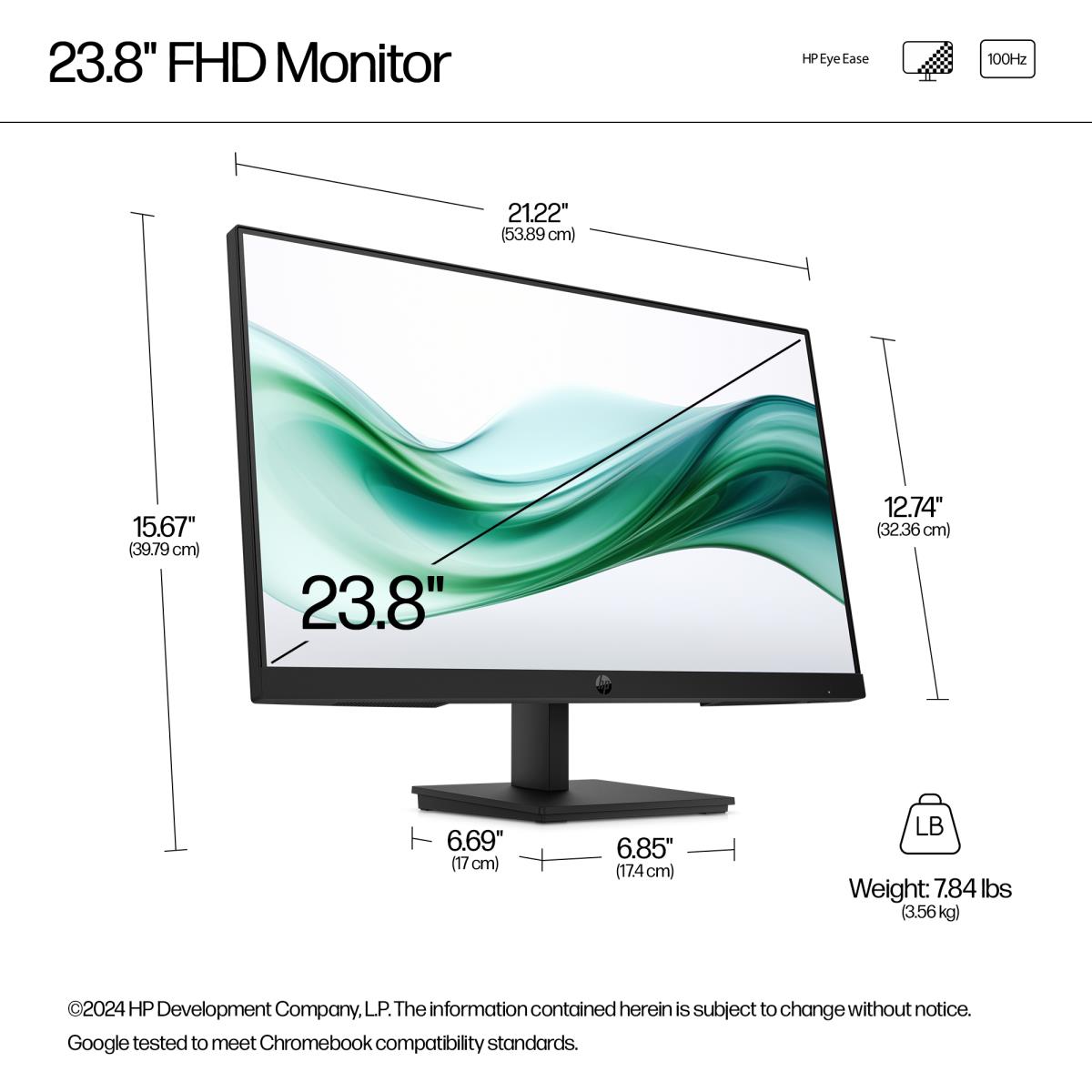 HP Desktop Monitor - Series 3 Pro 324pv - 24in - 1920x1080 (FHD)
