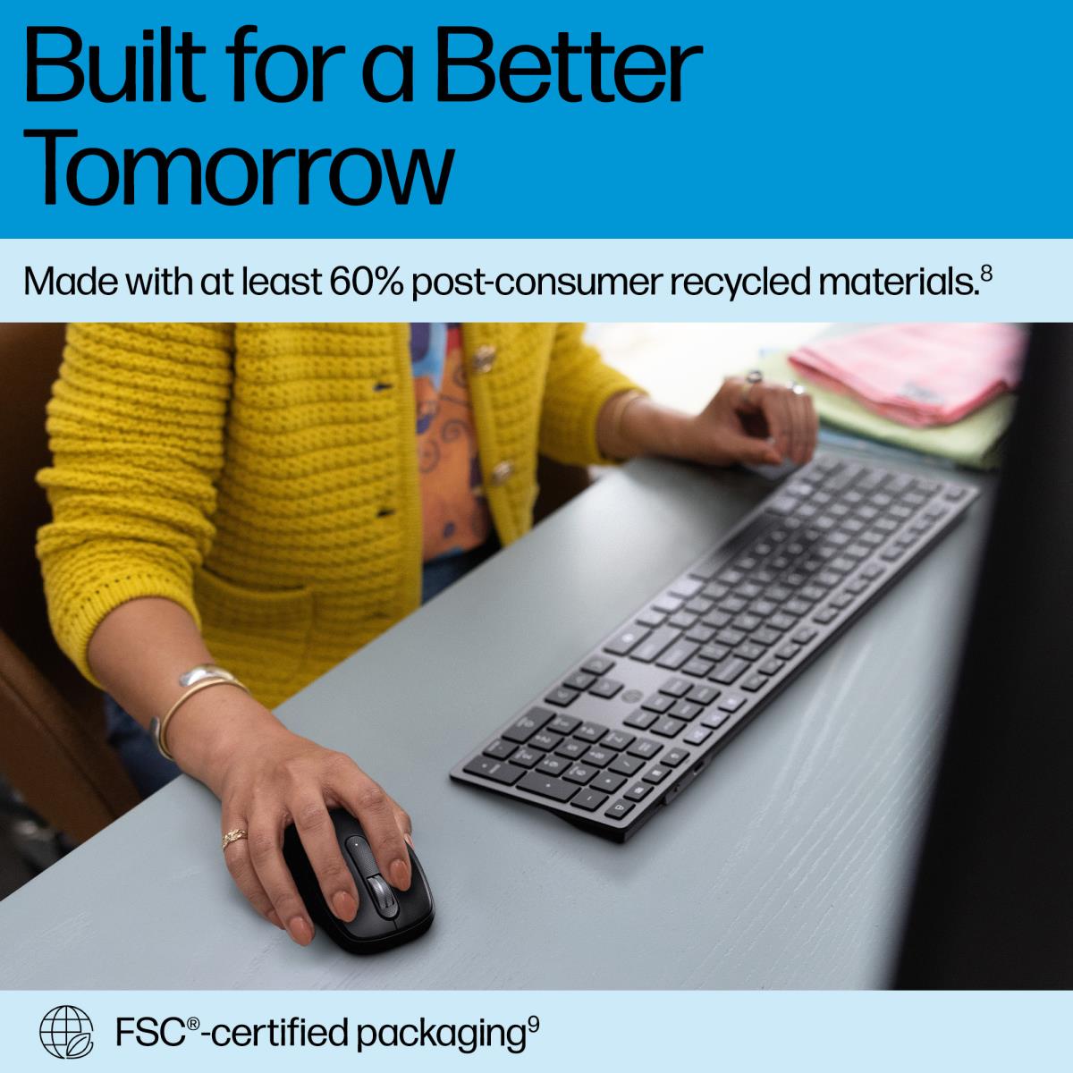 HP Multi-Device Rechargeable Wireless Keyboard 725 - Qwerty UK