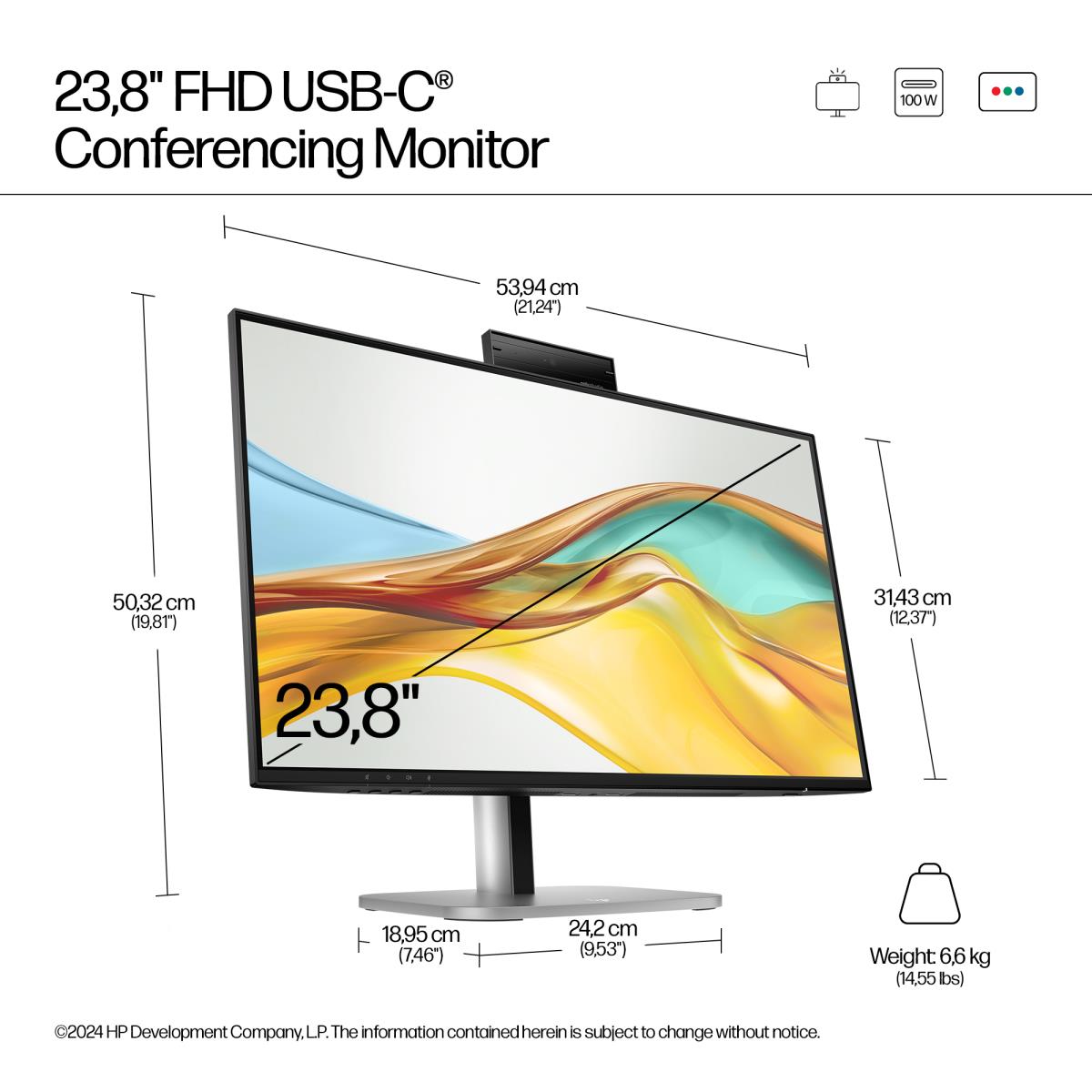 HP Conferencing Monitor - Series 5 Pro 524pm - 24in - 920x1080 (FHD)
