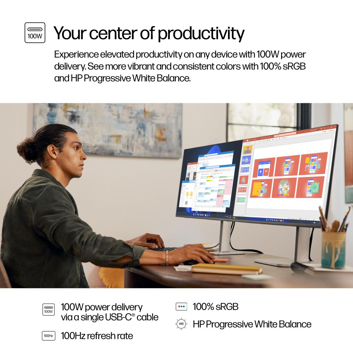 HP Desktop USB-C Monitor - Series 5 Pro 527pu - 27in - 2560x1440 (QHD)