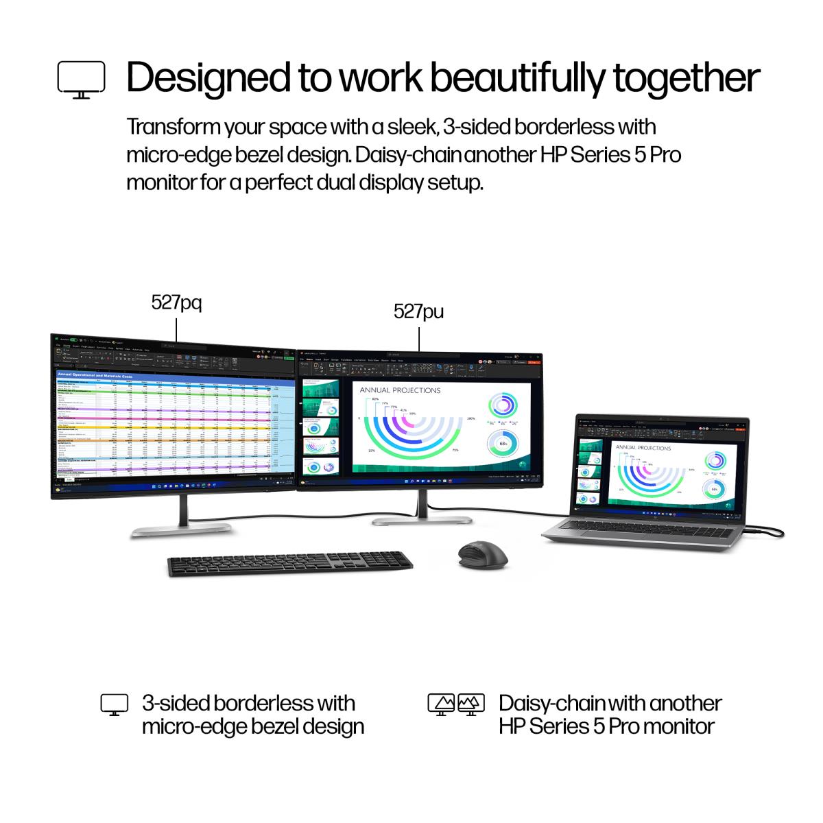 HP Desktop USB-C Monitor - Series 5 Pro 527pu - 27in - 2560x1440 (QHD)