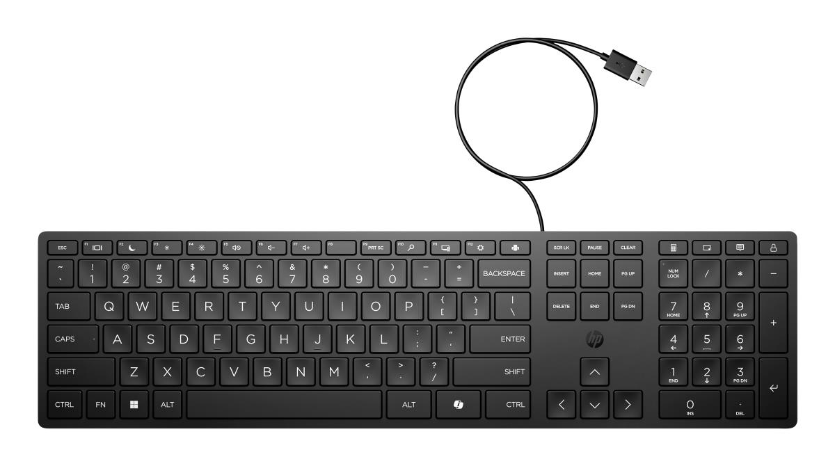 HP Wired Desktop 320K Keyboard - Qwerty US