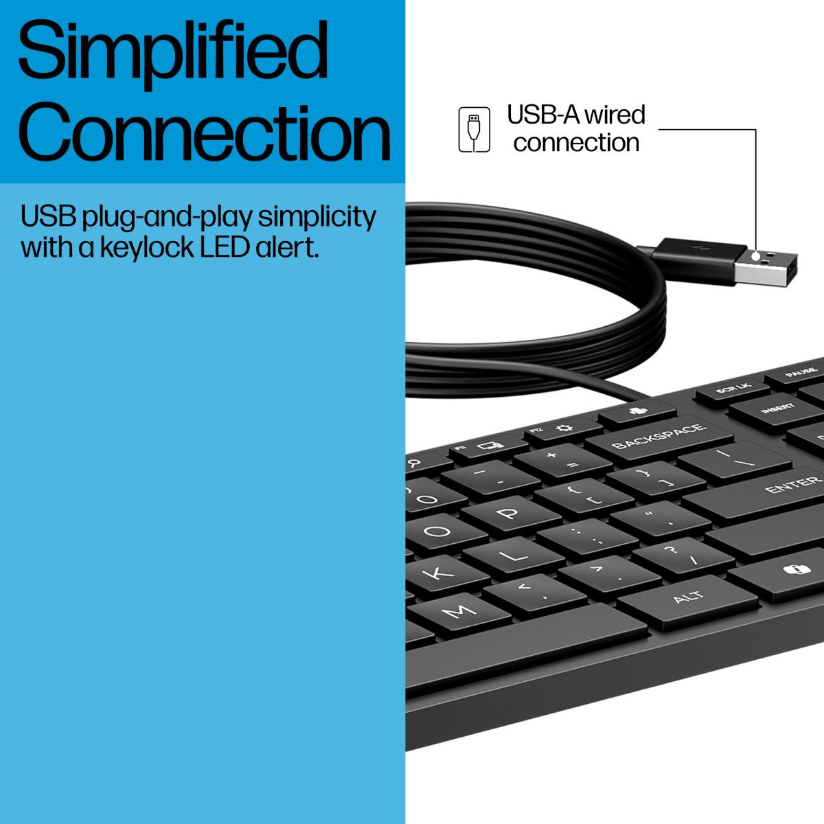 HP Wired Desktop 320K Keyboard - Qwerty US
