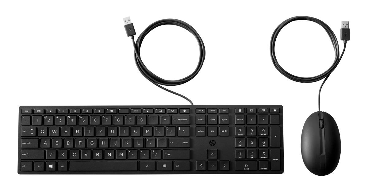 HP Wired Desktop 320MK Keyboard and Mouse - Qwerty UK