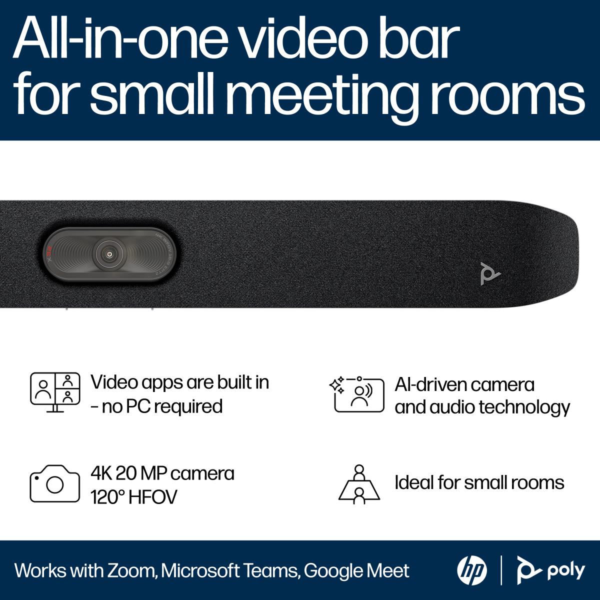 HP Poly Studio X32 All-In-One Video Bar