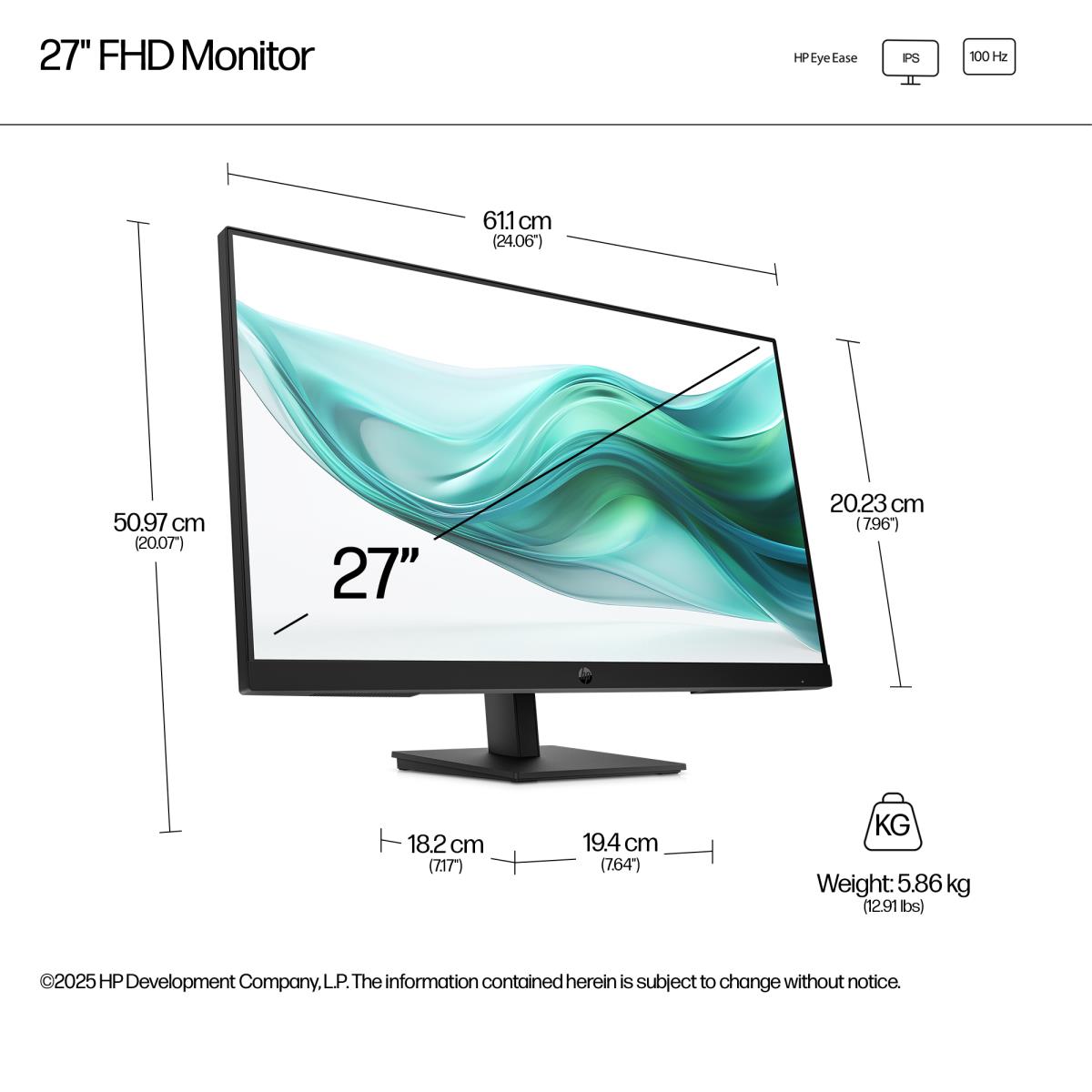 HP Desktop Monitor - Series 3 Pro 327ph - 27in - 1920x1080 (FHD)
