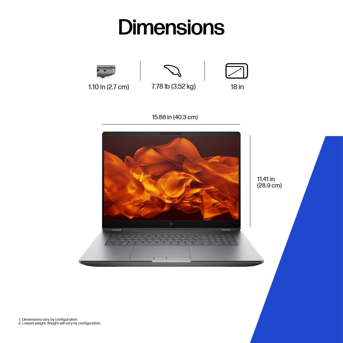 HP ZBook Fury G1i - 18in - Core Ultra 7 255HX - 32GB RAm - 1TB SSD - RTX Pro 2000 8GB - Win11 Pro - Qwerty UK