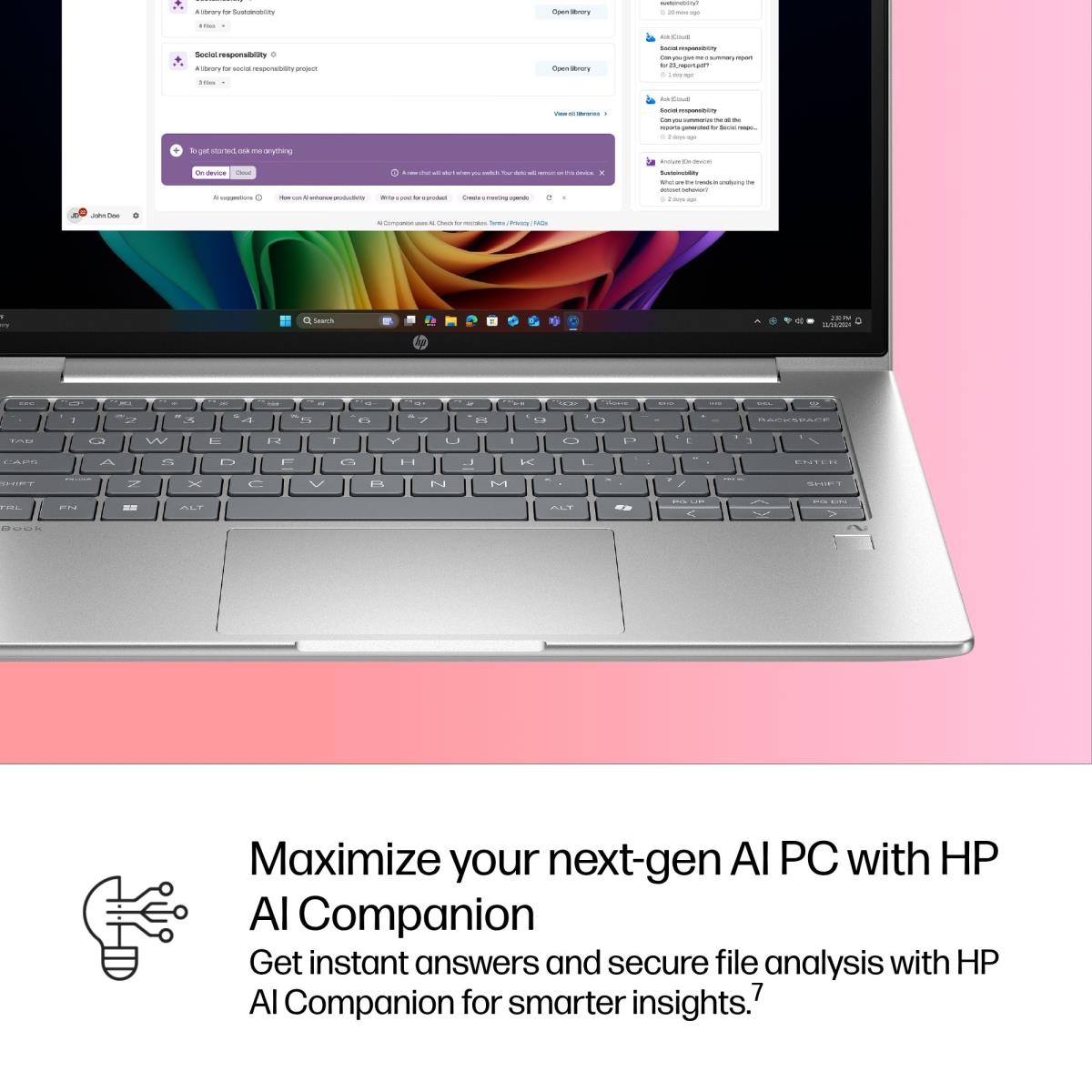 HP ProBook 4 G1q AI - 14in - Snapdragon X1-26-100 - 16GB RAM - 512GB SSD - Win11 Pro - Qwerty UK