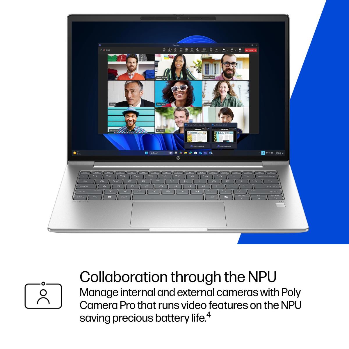 HP ProBook 4 G1q AI - 14in - Snapdragon X1-26-100 - 16GB RAM - 512GB SSD - Win11 Pro - Qwerty UK