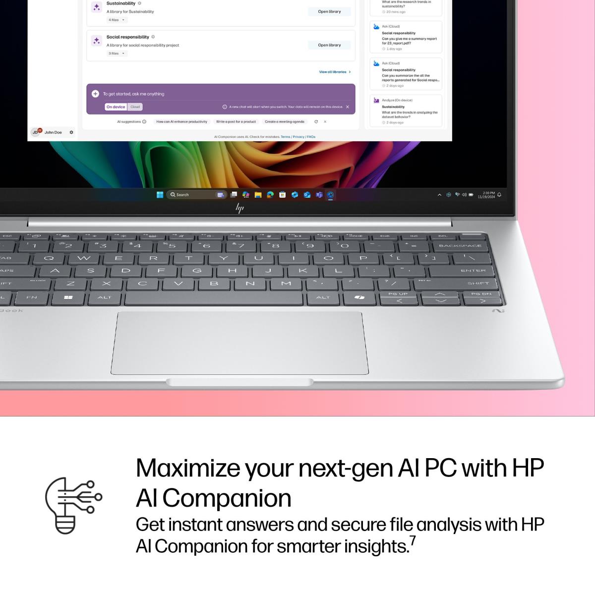HP EliteBook 8 G1i AI - 14in - Core Ultra 5 228V - 32GB RAM - 512GB SSD - Win11 Pro - Qwerty UK