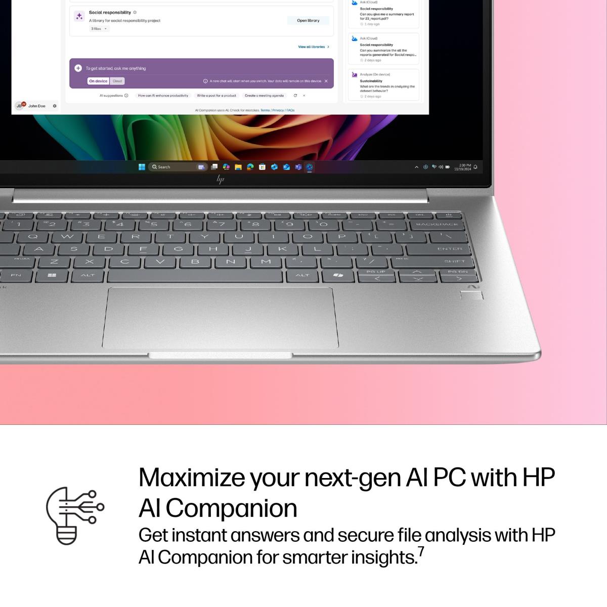 HP EliteBook 6 G1q NGAI - 14in - Snapdragon X1-26-100 - 16GB RAM - 512GB SSD - Win11 Pro - Qwerty UK