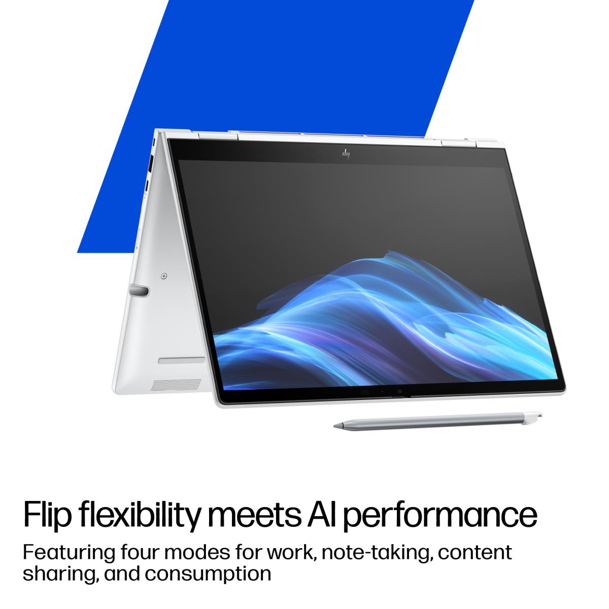 HP EliteBook 8 Flip G1i AI - 13.3in Touchscreen - Core Ultra 7 255U - 32GB RAM - 512GB SSD - 5G - Win11 Pro - Qwerty UK