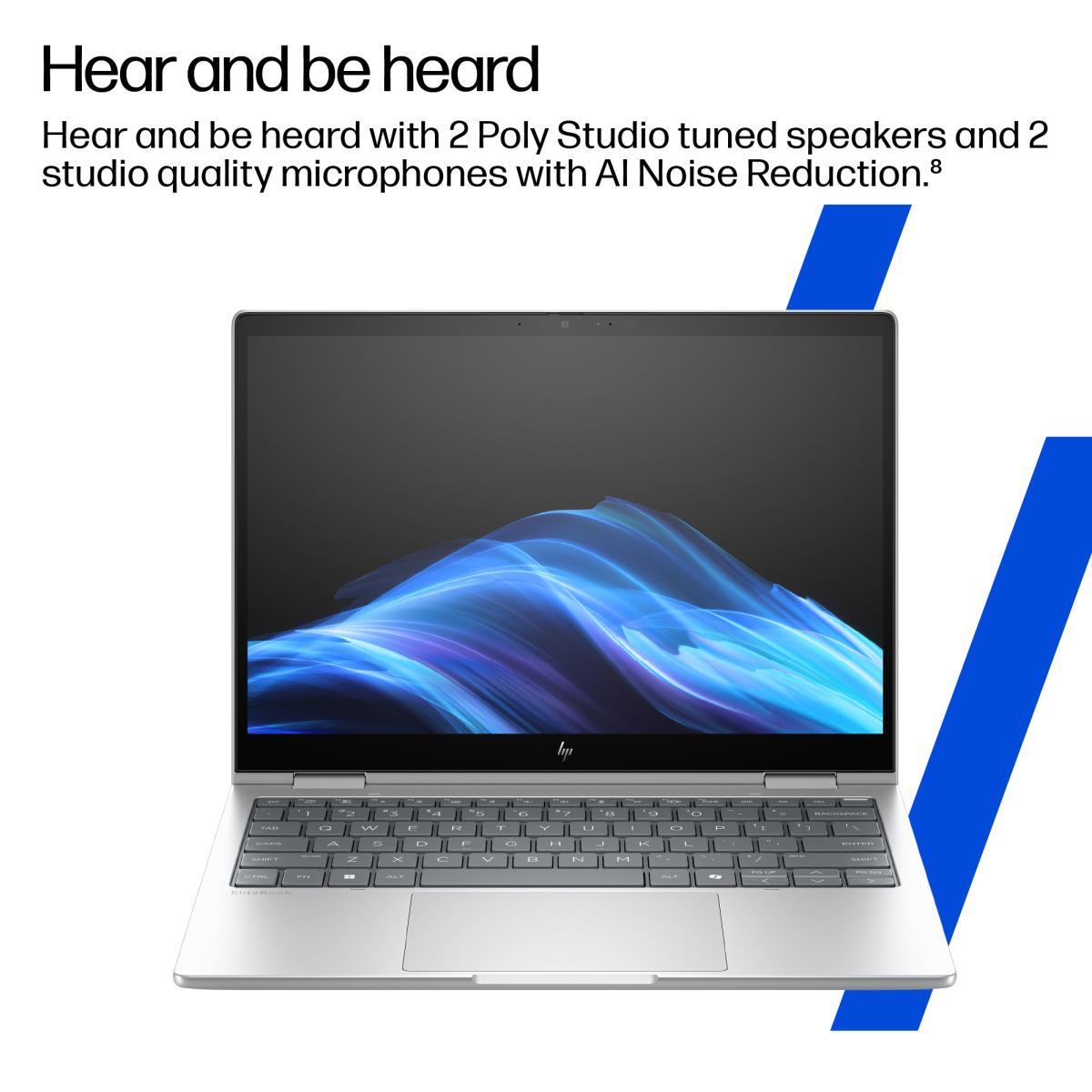 HP EliteBook 8 Flip G1i AI - 13.3in Touchscreen - Core Ultra 7 255U - 32GB RAM - 512GB SSD - 5G - Win11 Pro - Qwerty UK