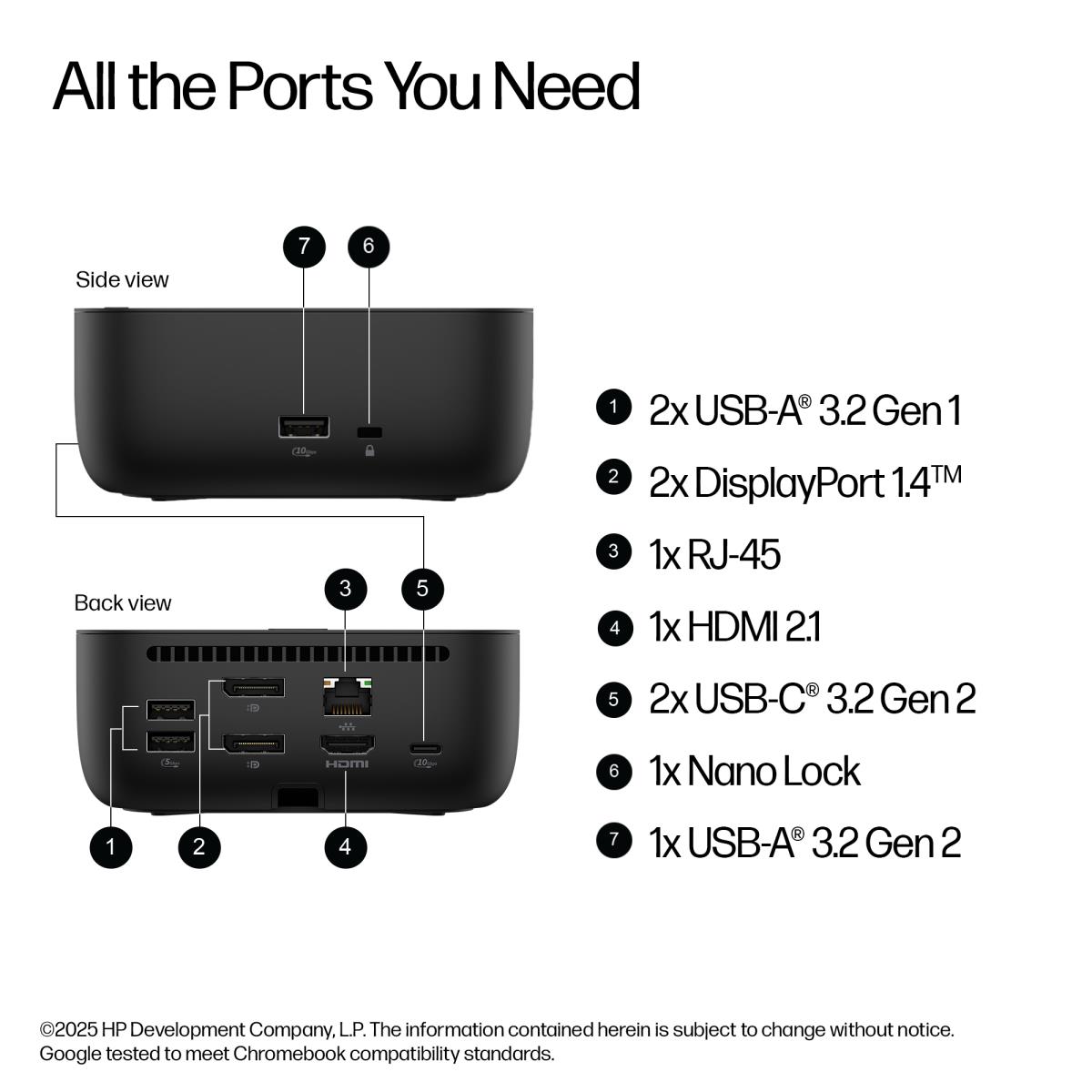 HP Docking Station USB-C G6 - 100W
