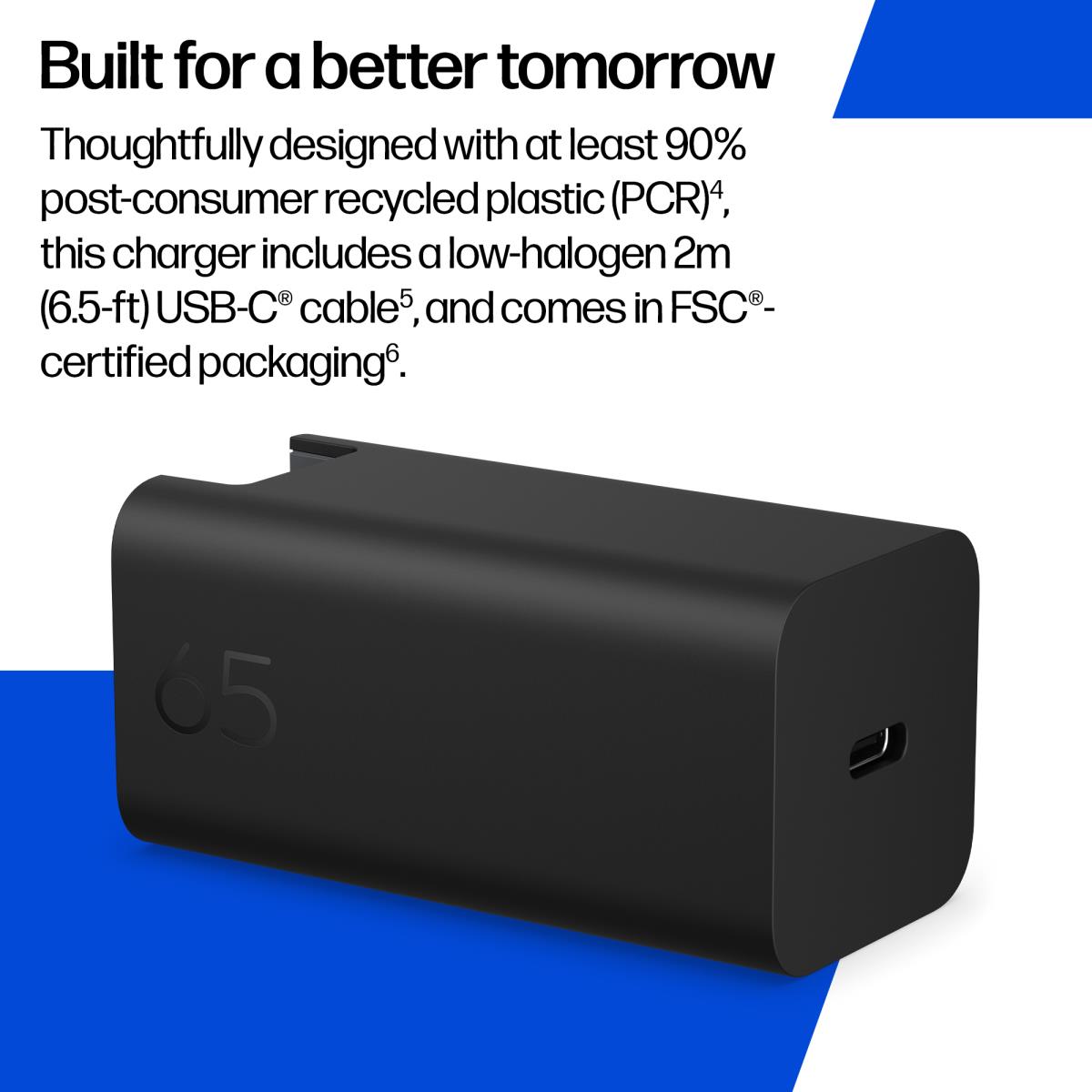 HP GaN Wall Charger - USB-C - 65W