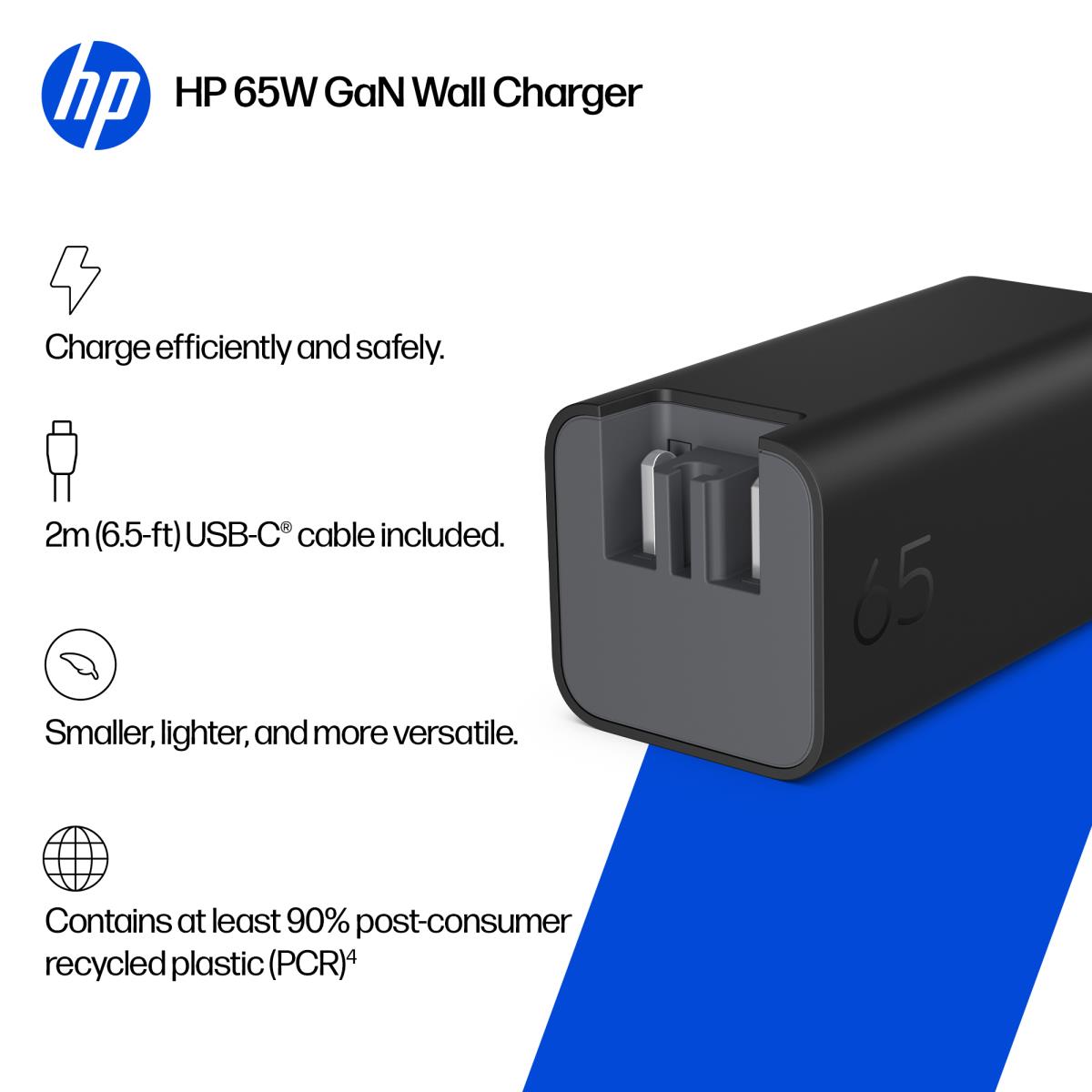 HP GaN Wall Charger - USB-C - 65W