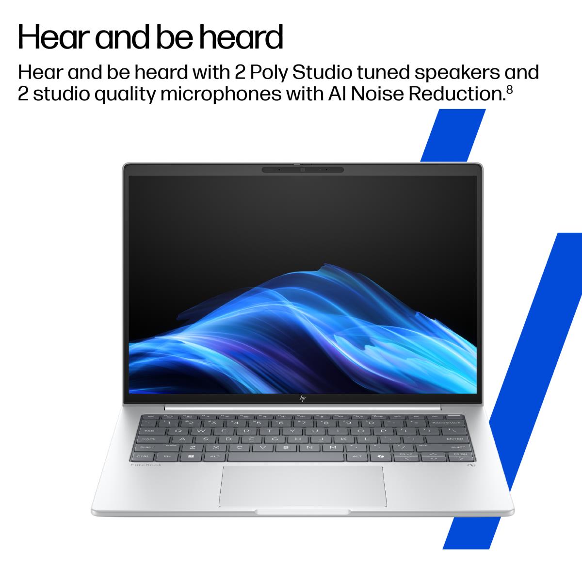 HP EliteBook 8 G1i AI - 14in - Core Ultra 7 266V - 16GB RAM - 512GB RAM - Win11 Pro - Qwerty UK
