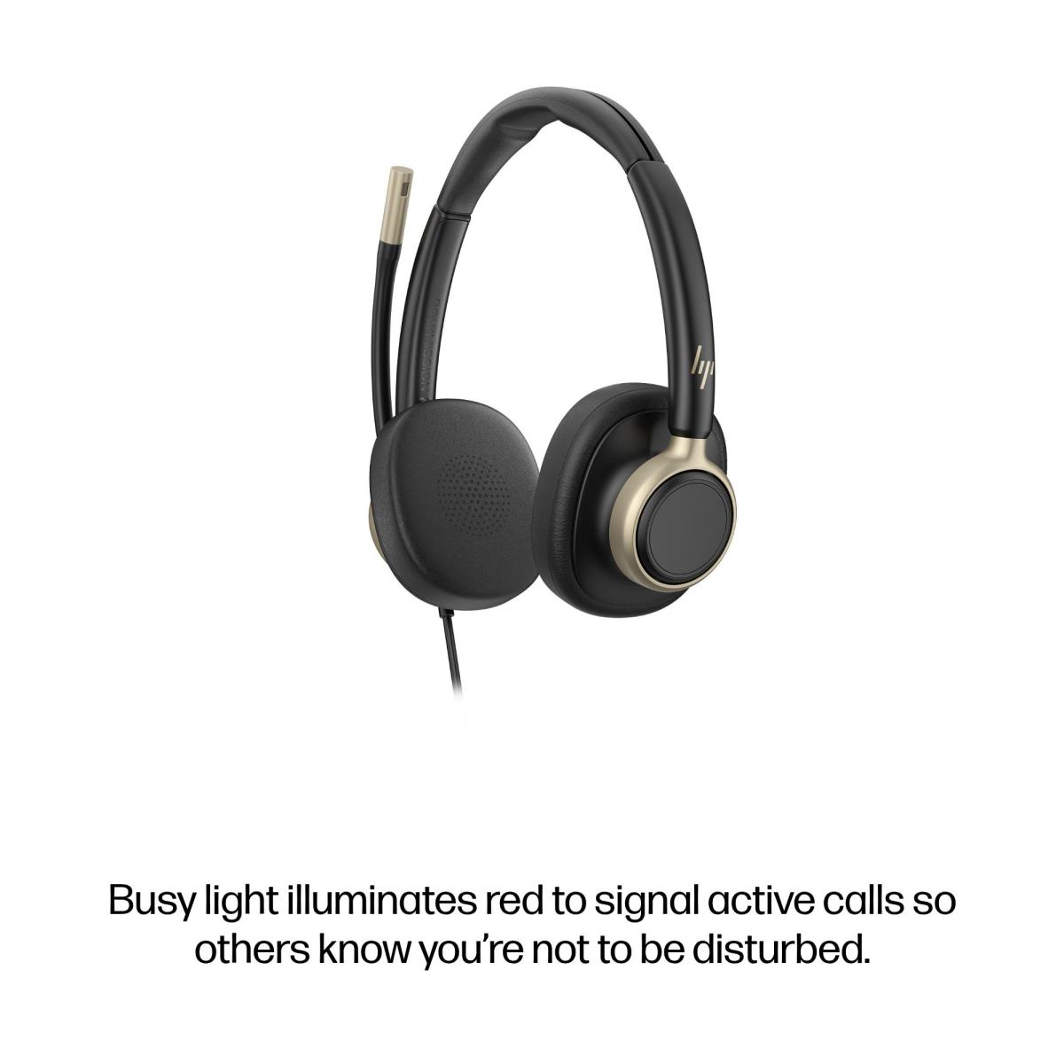 HP Poly Mission 825 Wired Headset - Stereo - USB-C/A - Bulk