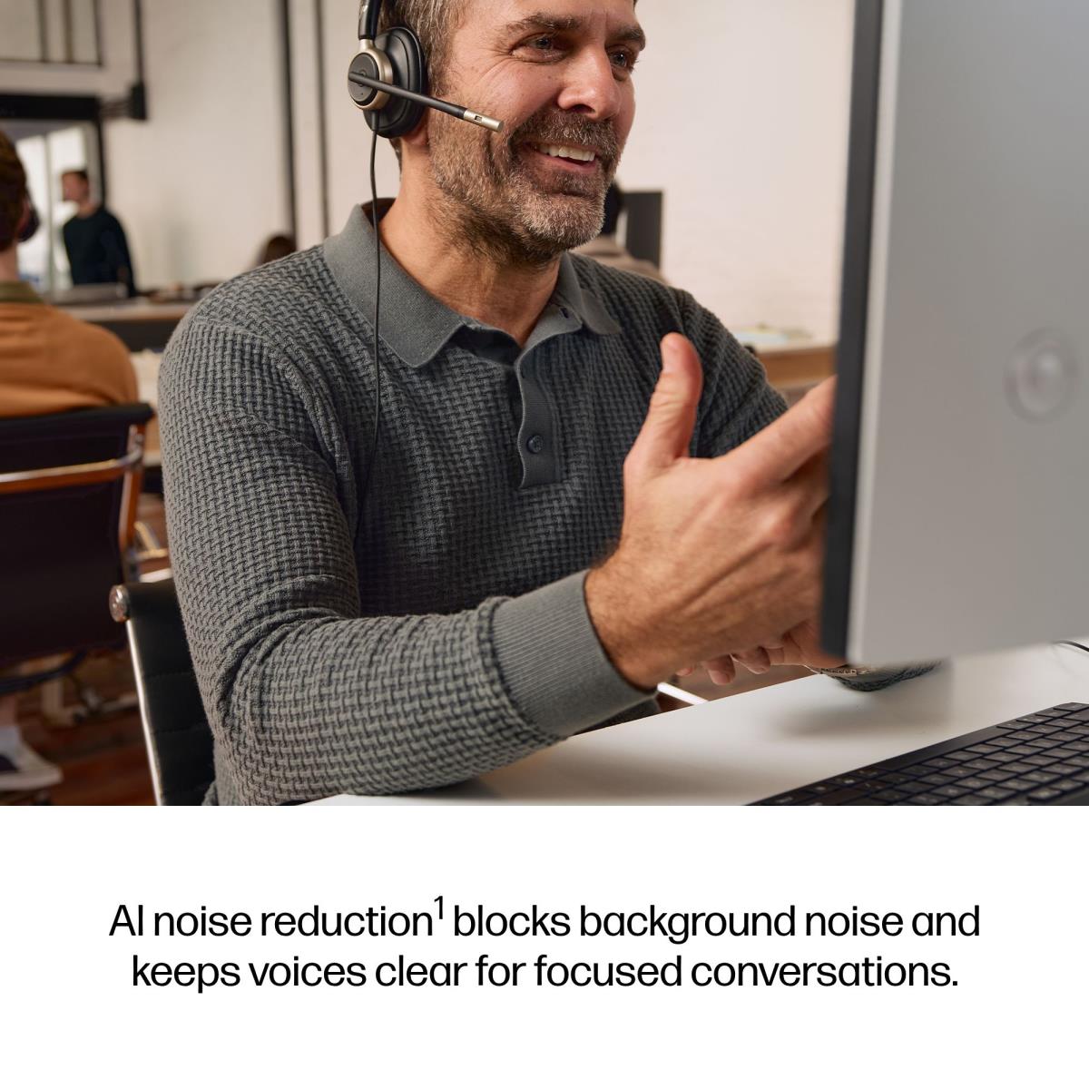 HP Poly Mission 825 Wired Headset - Stereo - USB-C/A - Bulk