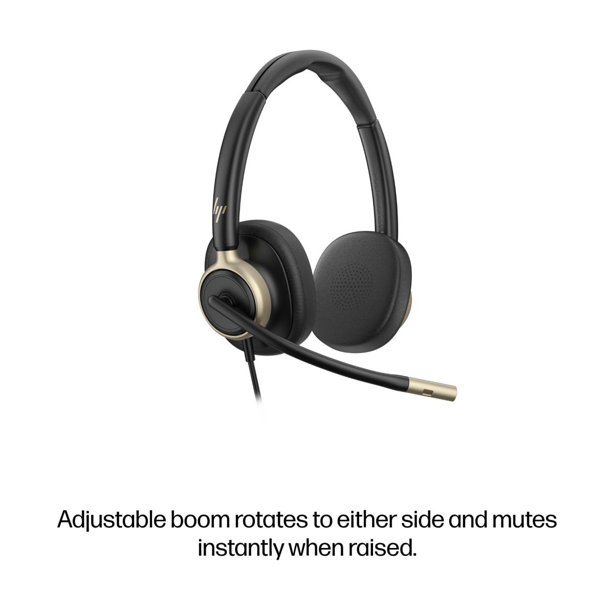 HP Poly Mission 825 Wired Headset - Stereo - USB-C/A - Bulk