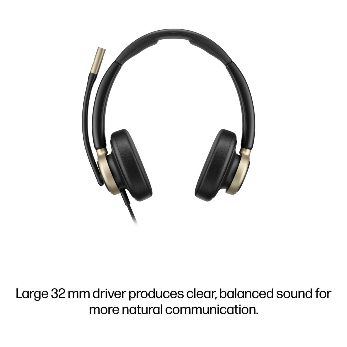 HP Poly Mission 825 Wired Headset - Stereo - USB-C/A - Bulk