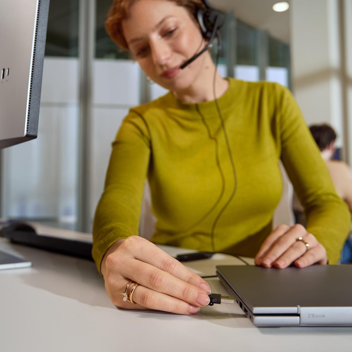 HP Poly Mission 415 Classic Wired Headset - Mono - USB-C/A