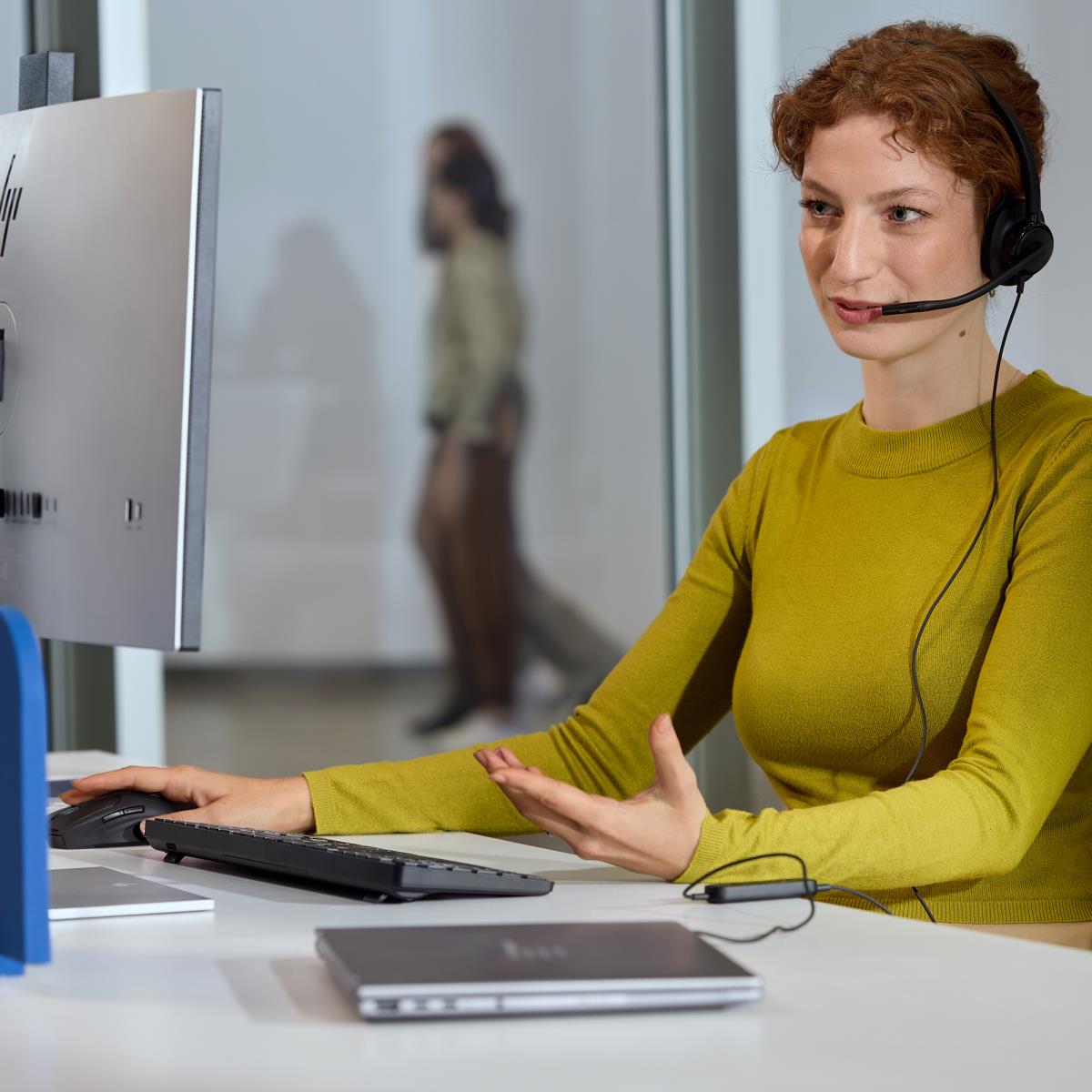 HP Poly Mission 415 Classic Wired Headset - Mono - USB-C/A