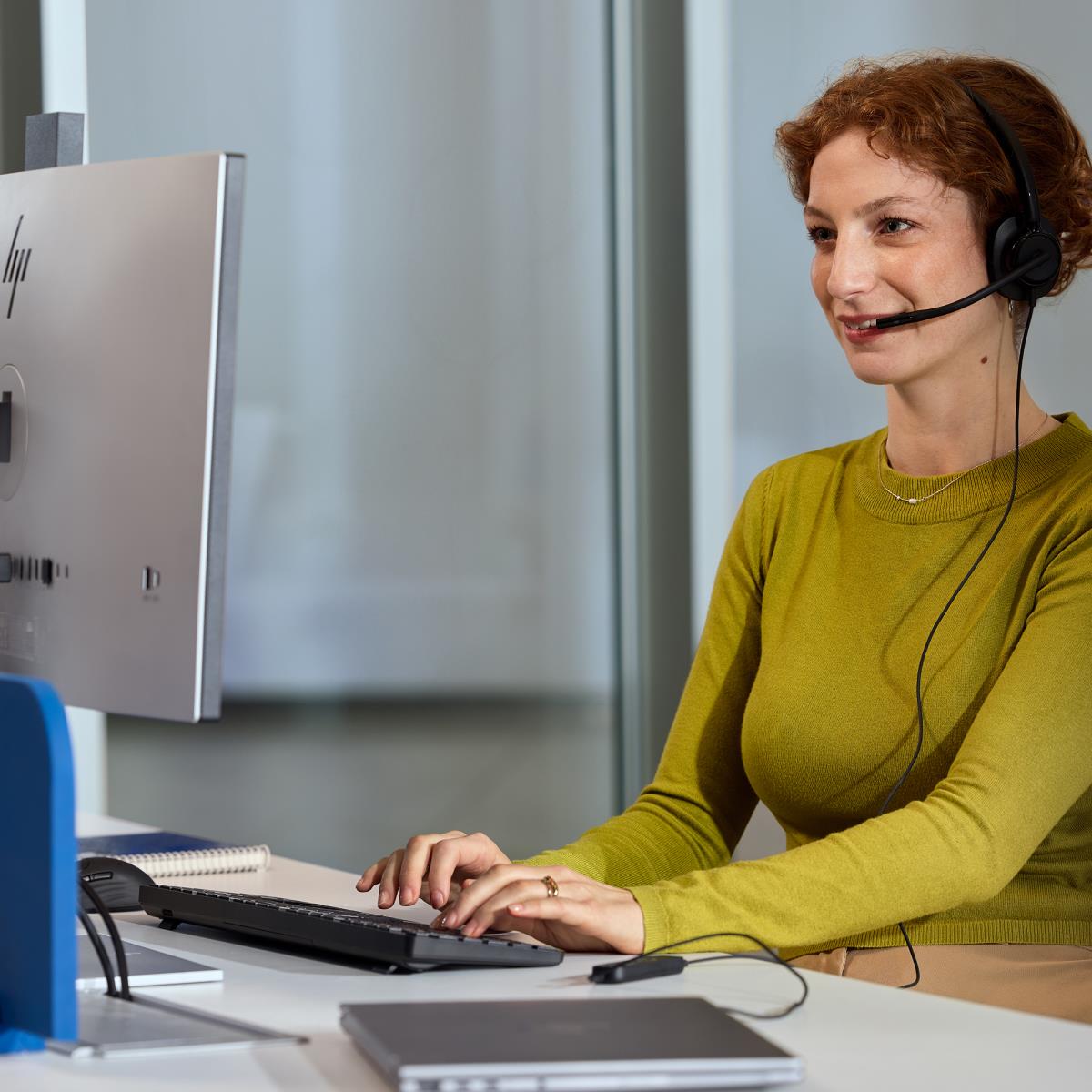HP Poly Mission 415 Wired Headset - Mono - USB-C/A