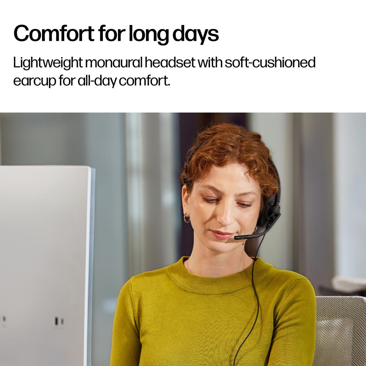 HP Poly Mission 415 Wired Headset - Mono - USB-C/A