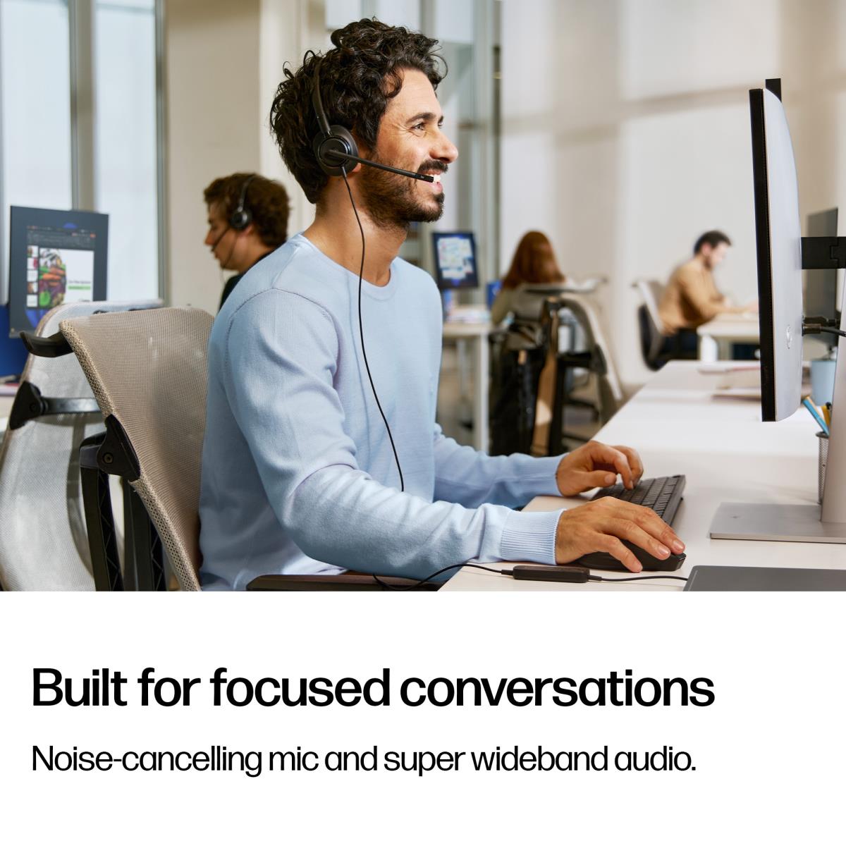 HP Poly Mission 415 Wired Headset - Mono - USB-C/A