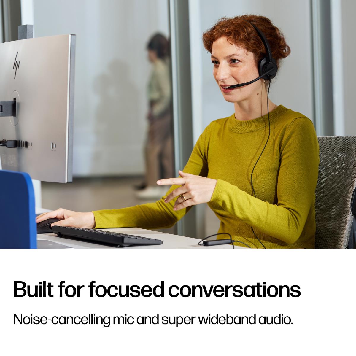 HP Poly Mission 415 Wired Headset - Mono - USB-C/A
