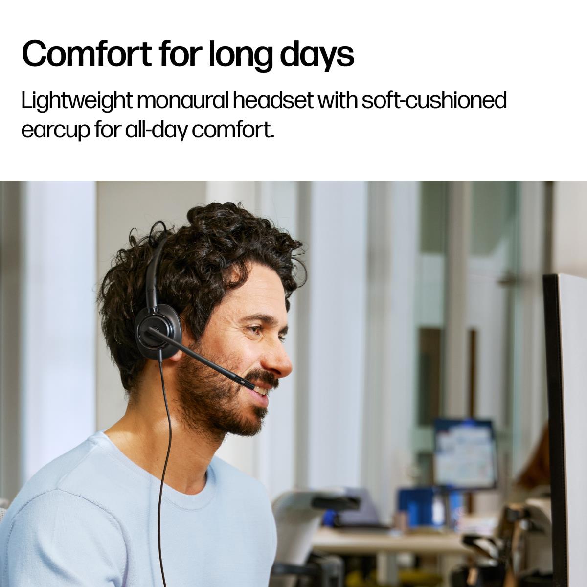 HP Poly Mission 425 Wired Headset - Stereo - USB-C/A