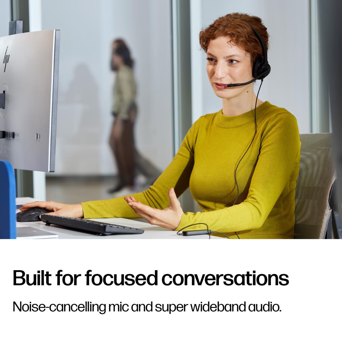 HP Poly Mission 425 Wired Headset - Stereo - USB-C/A