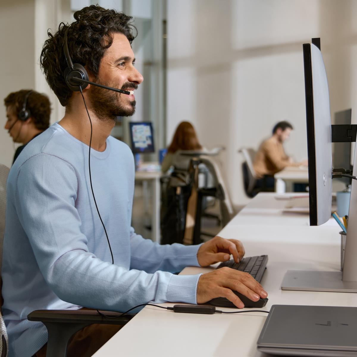 HP Poly Mission 425 Classic Wired Headset - Stereo - USB-C/A - Bulk
