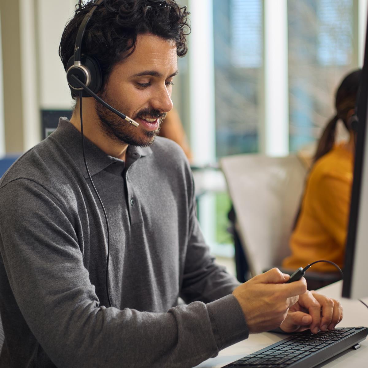 HP Poly Mission 615 Wired Headset - Mono - USB-C/A - Bulk