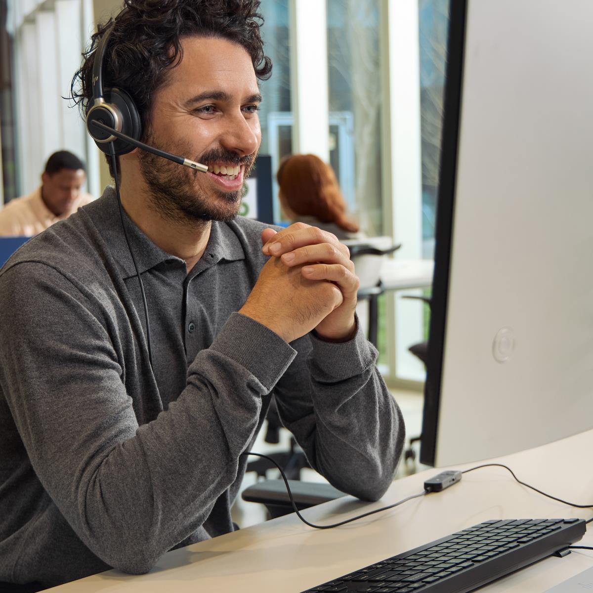 HP Poly Mission 615 Wired Headset - Mono - USB-C/A - Bulk